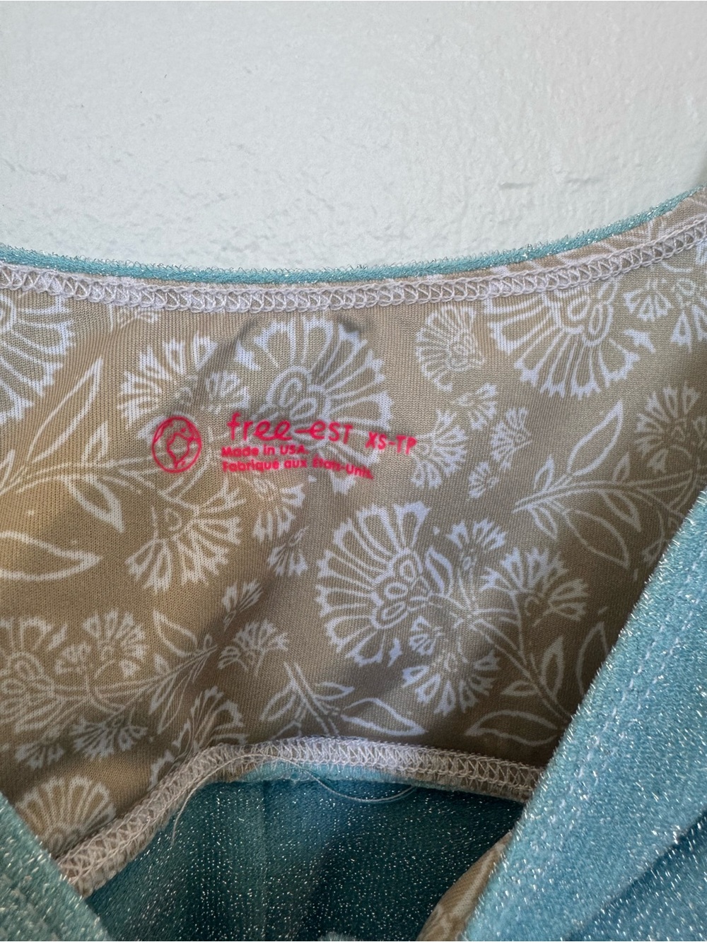NWOT Free People free-est Lurex Sydney Crop Bikini Set “Tropical Breeze” - Picture 11 of 12